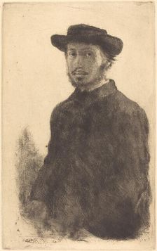 Self-Portrait (Edgar Degas, par lui-même), 1857. Creator: Edgar Degas