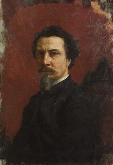 Self-Portrait, End of 1870s-Early 1880s. Creator: Siemiradzki, Henryk (1843-1902)