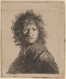 Self-Portrait, Frowning, 1630. Creator: Rembrandt Harmensz van Rijn
