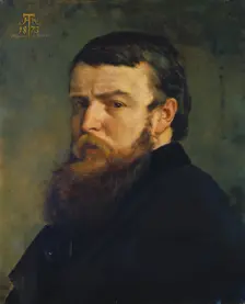 Self-Portrait from Munich, 1873. Creator: Hans Thoma