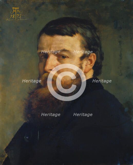 Self-Portrait from Munich, 1873. Creator: Hans Thoma.