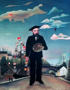 Self Portrait, from L'Ile Saint-Louis 1890. Artist: Henri Rousseau
