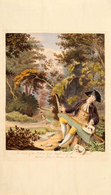 Self-portrait. From: The Aurelian. A natural history of english insects, 1766. Creator: Harris, Moses (1730-1787)