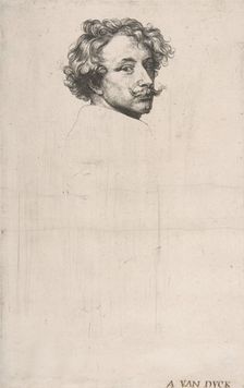 Self-Portrait, from "The Iconography", ca. 1640. Creator: Anthony van Dyck