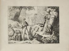 Self-portrait (Frontispiece in "Istoria Romana.") , 1818. Creator: Pinelli, Bartolomeo (1781-1835)