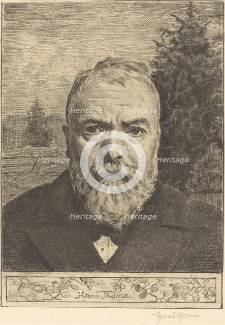 Self-Portrait II, 1898. Creator: Hans Thoma.