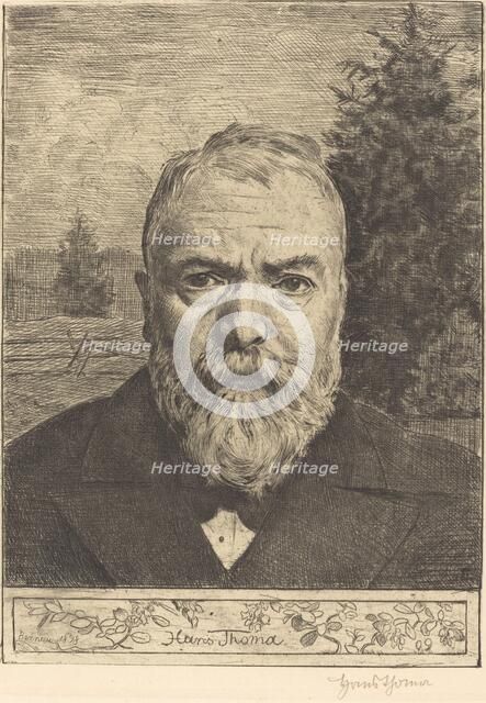 Self-Portrait II, 1898. Creator: Hans Thoma.