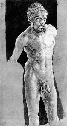 Self Portrait in the Nude c1507, (1936). Artist: Albrecht Dürer