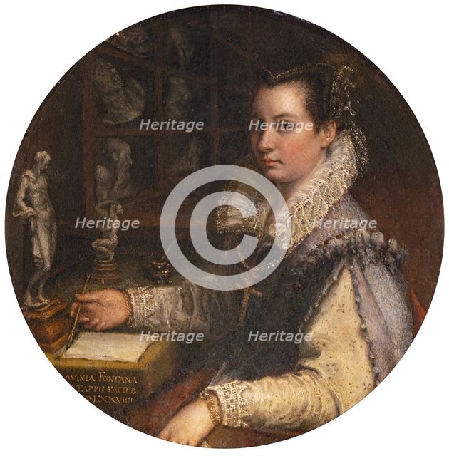 Self-portrait in the Studio, 1579. Creator: Fontana, Lavinia (1552-1614).