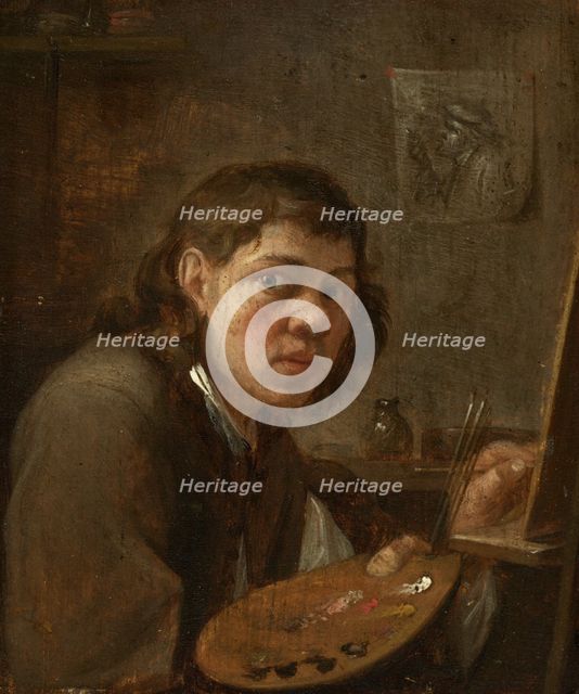 Self-Portrait in the Studio, c. 1645. Creator: Gillis van Tilborgh the Younger.