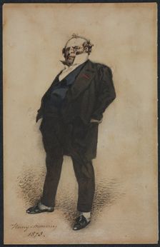 Self-Portrait in the Role of M. Prudhomme , 1873. Creator: Henry Bonaventure Monnier (French, 1805-1877)