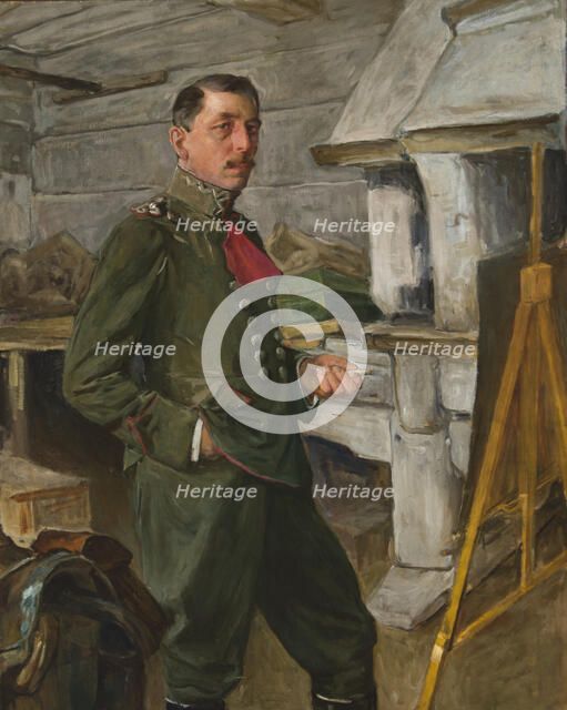 Self-Portrait in the Trenches, 1918. Creator: Stanislaw Janowski.