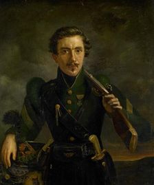 Self Portrait in the Uniform of the Rifles, 1831. Creator: Willem Jodocus Mattheus Engelberts