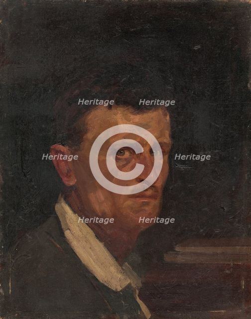 Self-Portrait in Three Quarter Profile, around 1910. Creator: Eduard Putra.