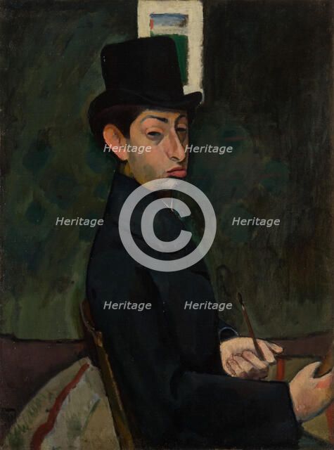 Self-Portrait in Top Hat, 1907.