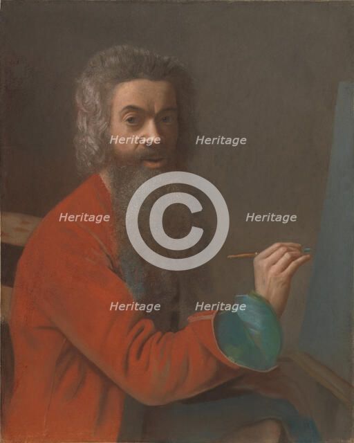 Self-portrait in Turkish costume, c. 1750. Creator: Liotard, Jean-Étienne (1702-1789).