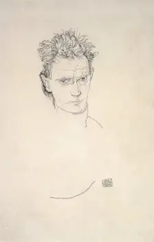 Self-portrait in uniform, 1916. Creator: Schiele, Egon (1890-1918)