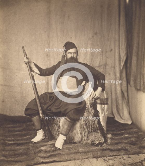 Self-Portrait in Zouave Uniform, 1855. Creator: Roger Fenton.