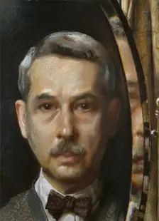 Self-portrait in a Mirror, 1928. Artist: Konstantin Somov