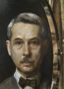 Self-portrait in a Mirror, 1928. Artist: Konstantin Somov