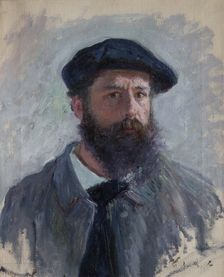 Self-portrait in a beret, 1886. Creator: Claude Monet