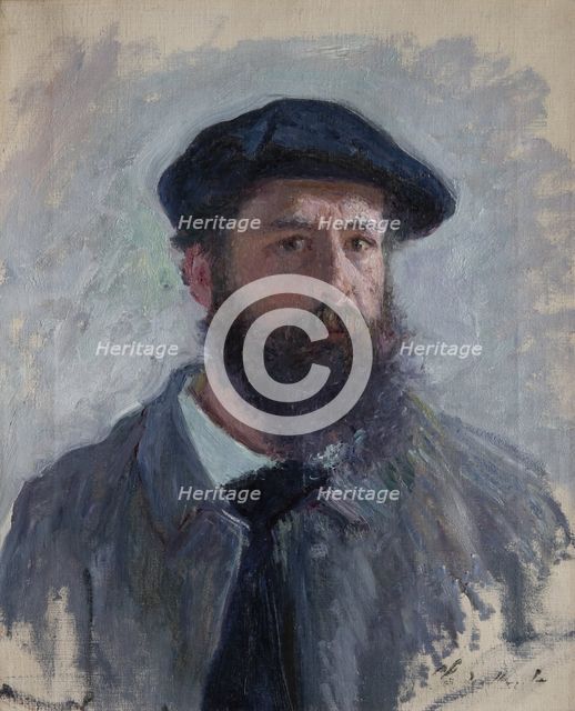 Self-portrait in a beret, 1886. Creator: Claude Monet.