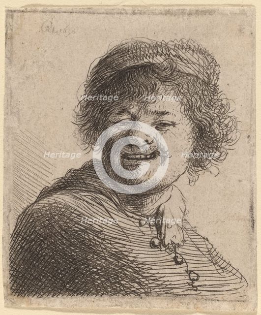 Self-Portrait in a Cap: Laughing, 1630. Creator: Rembrandt Harmensz van Rijn.