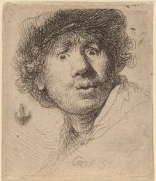 Self-Portrait in a Cap, Open-Mouthed, 1630. Creator: Rembrandt Harmensz van Rijn