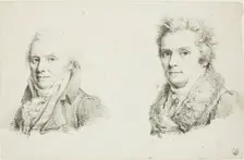 Self-Portrait in a Dark Cloth Coat and Self-Portrait in a Fur-Collared Coat, c. 1817. Creators: Jean Antoine Laurent, Charles-Philibert de Lasteyrie
