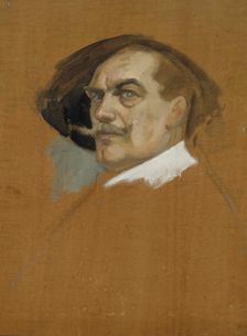 Self-Portrait in a Dress of the 17th Century, study, 1904-1905. Creator: Albert Edelfelt