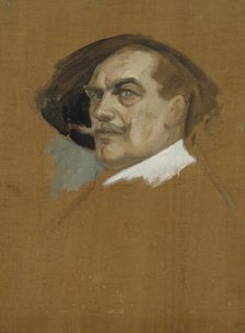 Self-Portrait in a Dress of the 17th Century, study, 1904-1905. Creator: Albert Edelfelt