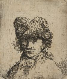 Self-Portrait in a Fur Cap: Bust, 18th century., 18th century. Creator: Unknown