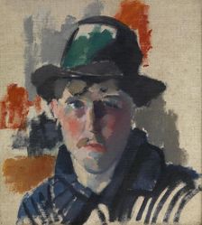 Self Portrait in a Green Hat, 1915. Creator: Rik Wouters