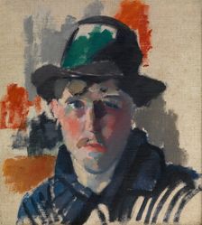 Self Portrait in a Green Hat, c1915. Creator: Rik Wouters