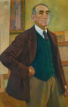 Self Portrait in a Green Waistcoat, 1924. Creator: Rysselberghe, Théo van (1862-1926)
