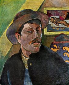 Self Portrait in a Hat 1893-1894 (1939).Artist: Paul Gauguin