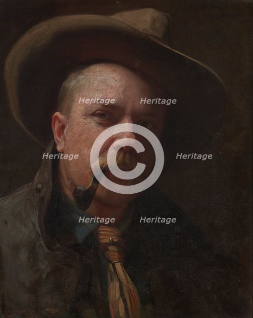 Self-Portrait in a Hat, 1901. Creator: Damazy Kotowski.