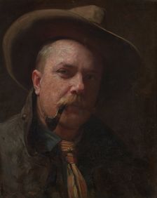 Self-Portrait in a Hat, 1901. Creator: Damazy Kotowski