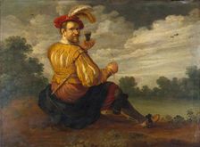 Self-Portrait in a Landscape, 1627. Creator: Joost Cornelisz Droochsloot