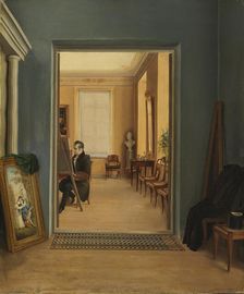 Self-Portrait in a St. Petersburg Studio, 1830-1849. Creator: Berndt Godenhjelm