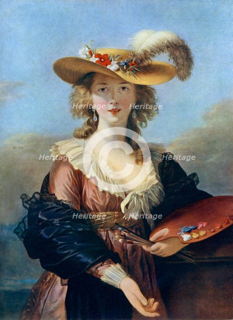 'Self Portrait in a Straw Hat', c1782, (1912).Artist: Elisabeth Louise Vigee-LeBrun