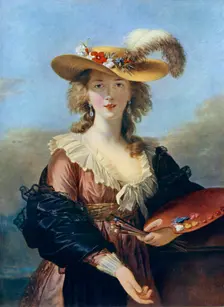 Self Portrait in a Straw Hat c1782, (1912).Artist: Elisabeth Louise Vigee-LeBrun