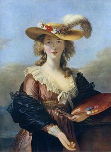 Self Portrait in a Straw Hat c1782, (1912).Artist: Elisabeth Louise Vigee-LeBrun
