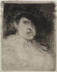Self-Portrait in Costume, 1880. Creator: Otto H. Bacher (American, 1856-1909)