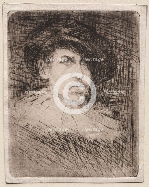 Self-Portrait in Costume, 1880. Creator: Otto H. Bacher (American, 1856-1909).
