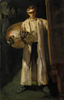 Self-Portrait in Electric Light, 1914. Creator: Oscar Parviainen