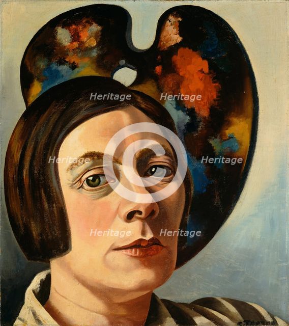 Self-Portrait in front of a Palette, 1934. Creator: Toorop, Charley (1891-1955).