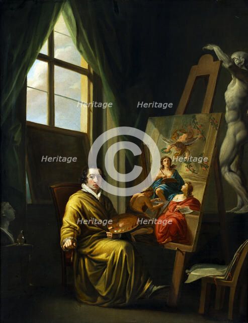 Self-Portrait in his Studio, 1808-1810. Creator: Abel, Joseph (1764-1818).