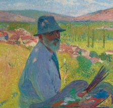 Self-portrait in La Bastide-du-Vert, 1905. Creator: Martin, Henri (1860-1943)
