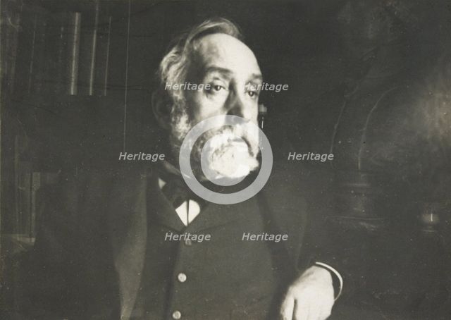 Self-portrait in library, c1895. Creator: Degas, Edgar (1834-1917).